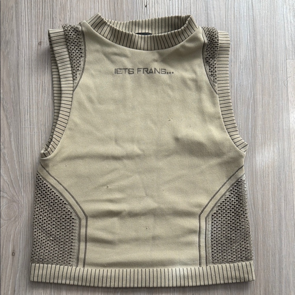 iets frans Sleeveless light green Knit Top